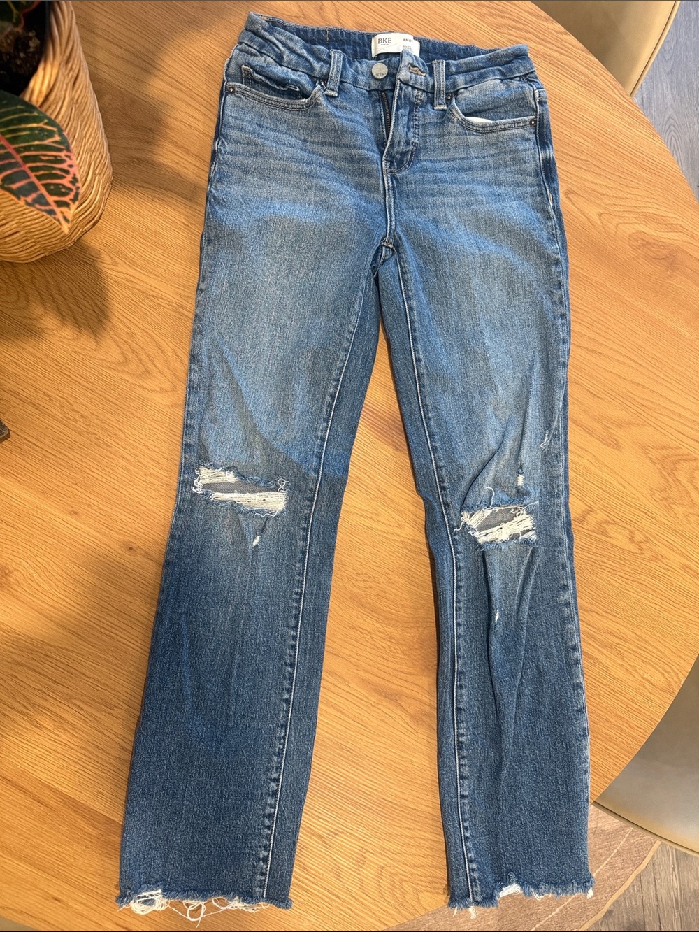 BKE slim fit mid rise cropped straight jeans - Picture 1 of 3